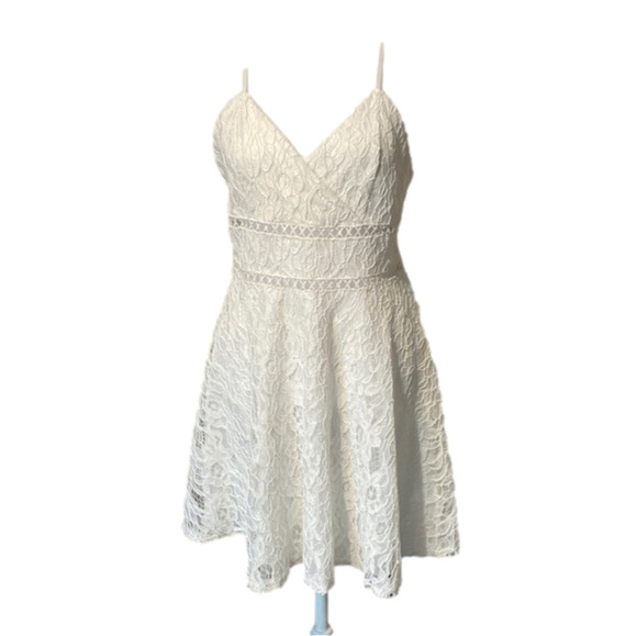 Row A Dresses & Skirts - Row A White Lace Skater Dress Size XL
